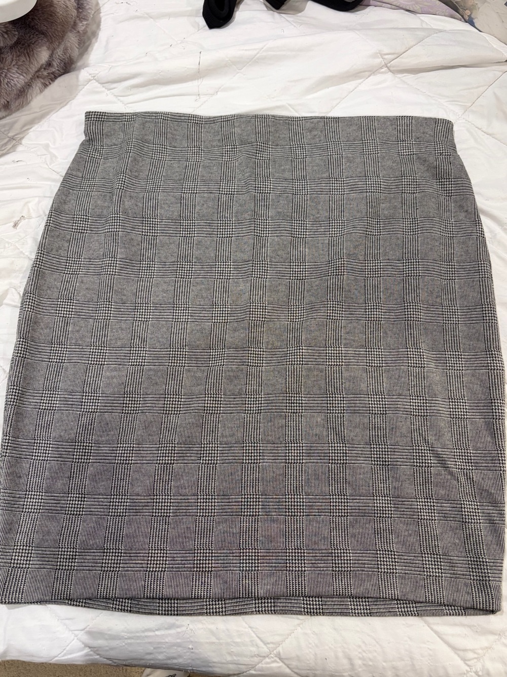 Express Gray Plaid Pencil Skirt